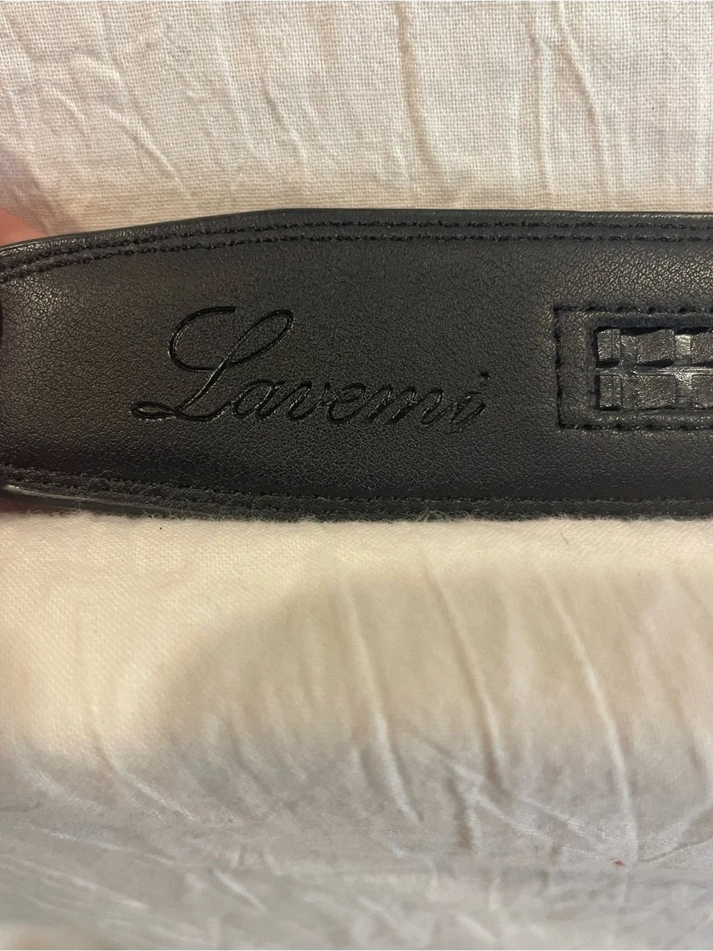 Lavemi Men’s Black Leather Ratchet Belt Automatic Buckle 43”